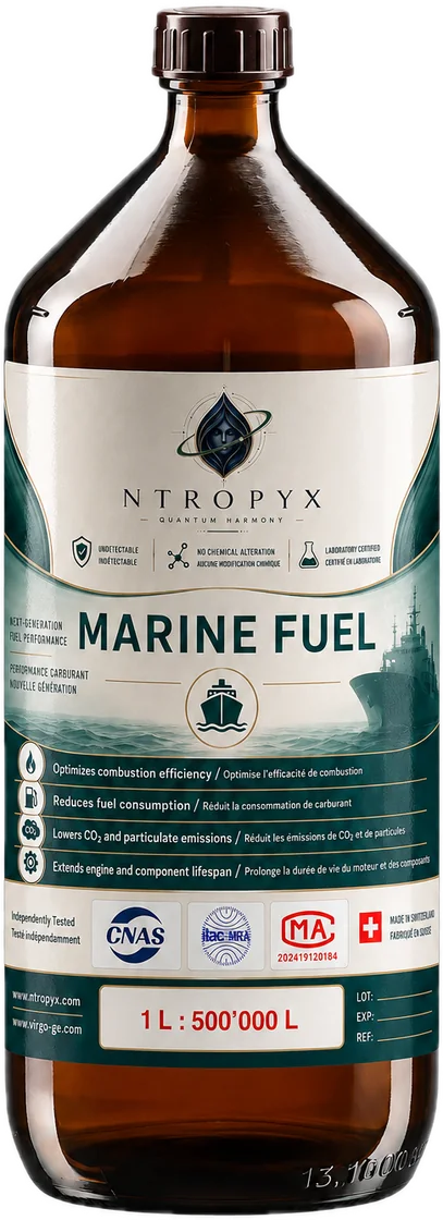 NTROPYX Marine, braune Glasflasche